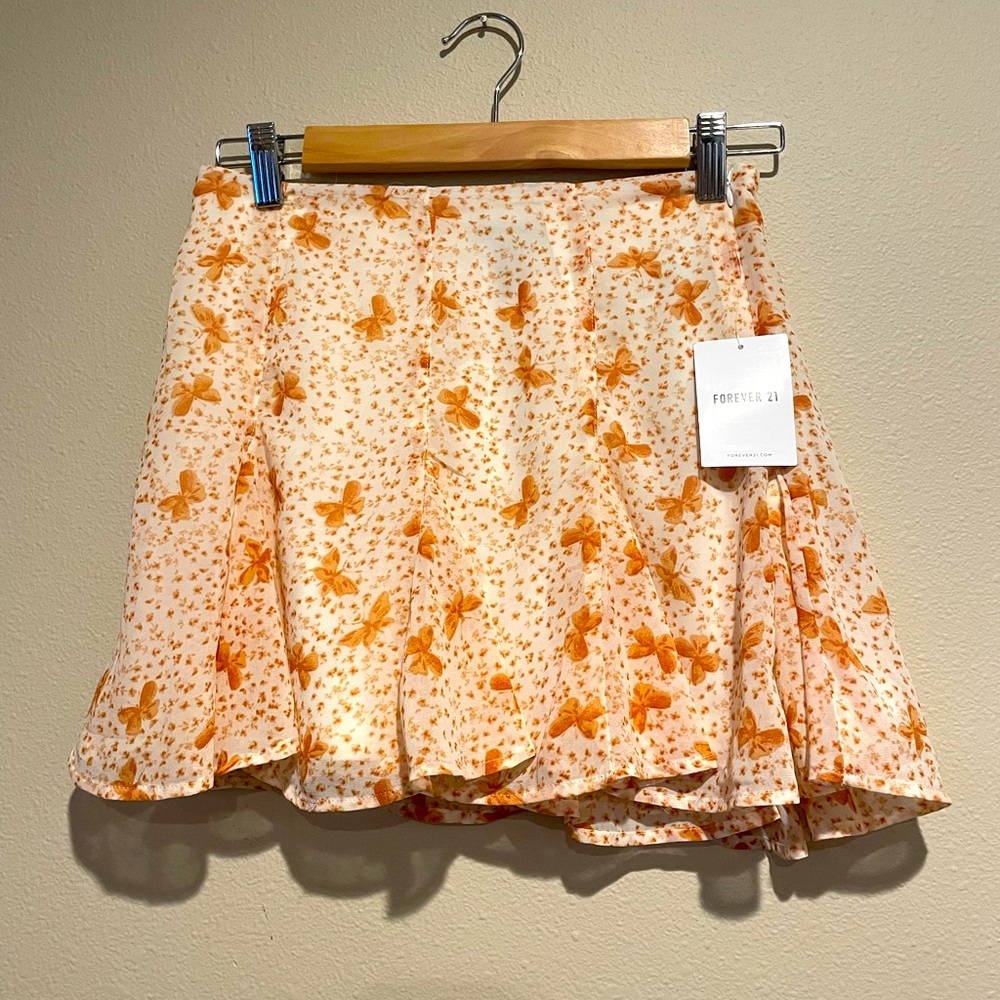 Rusty Orange Butterfly Skirt